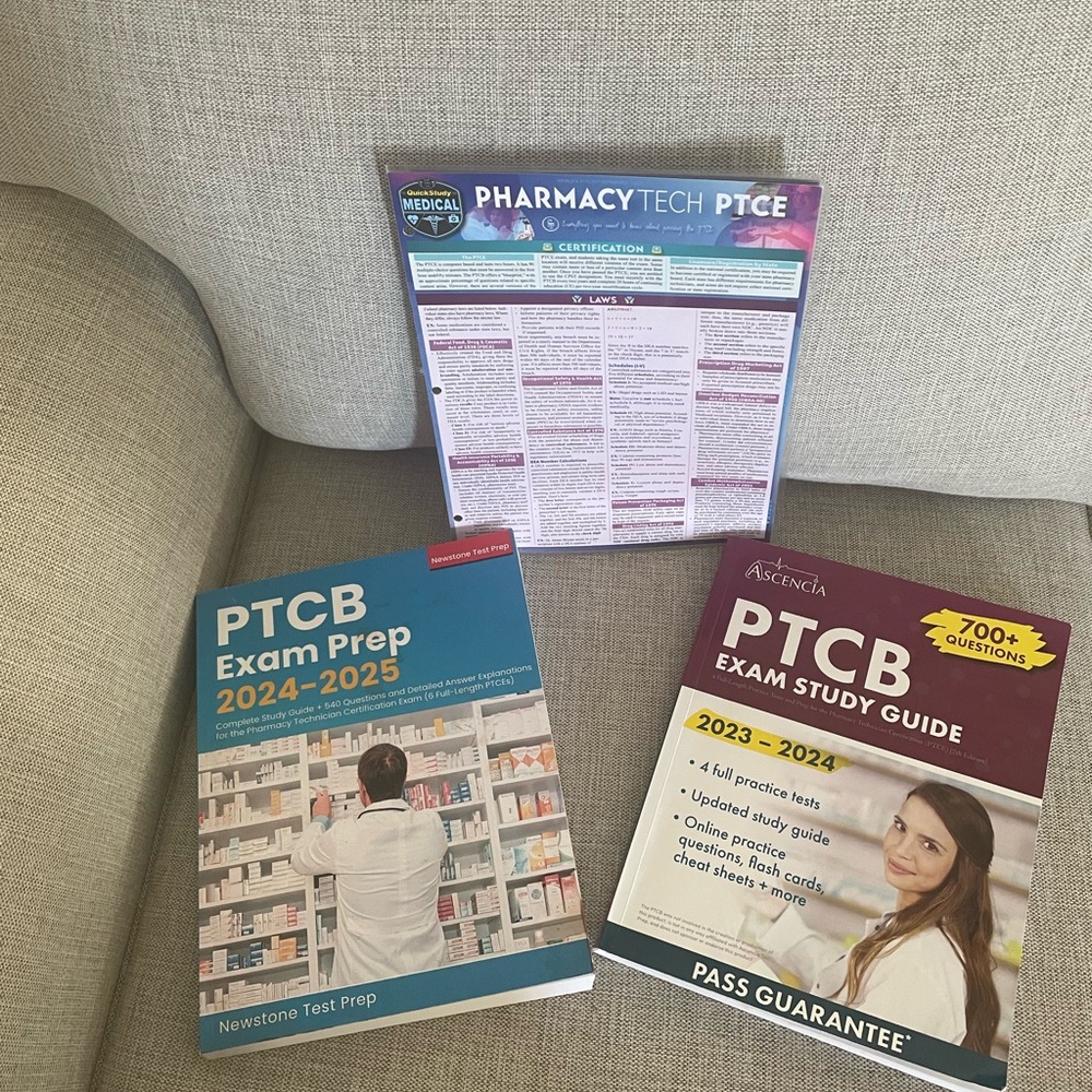 PTCB Pharmacy Technician Exam Prep Set with Blue and Purple Guides